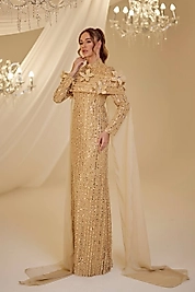 Burak Baran Fashıon Hafsa Abiye Gold