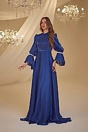 Burak Baran Fashıon İnci Abiye İndigo