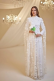 Burak Baran Fashıon Afife Abiye Beyaz