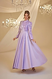 Burak Baran Fashıon Payet Abiye Lila