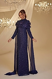 Burak Baran Fashıon Hafsa Abiye Lacivert