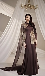 Burak Baran Fashion Kahverengi Abiye