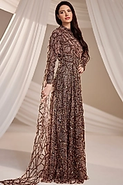 Burak Baran Azize Abiye Kahverengi