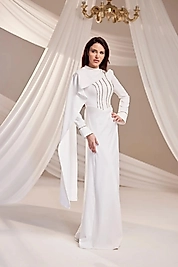 Burak Baran Elera Beyaz Abiye